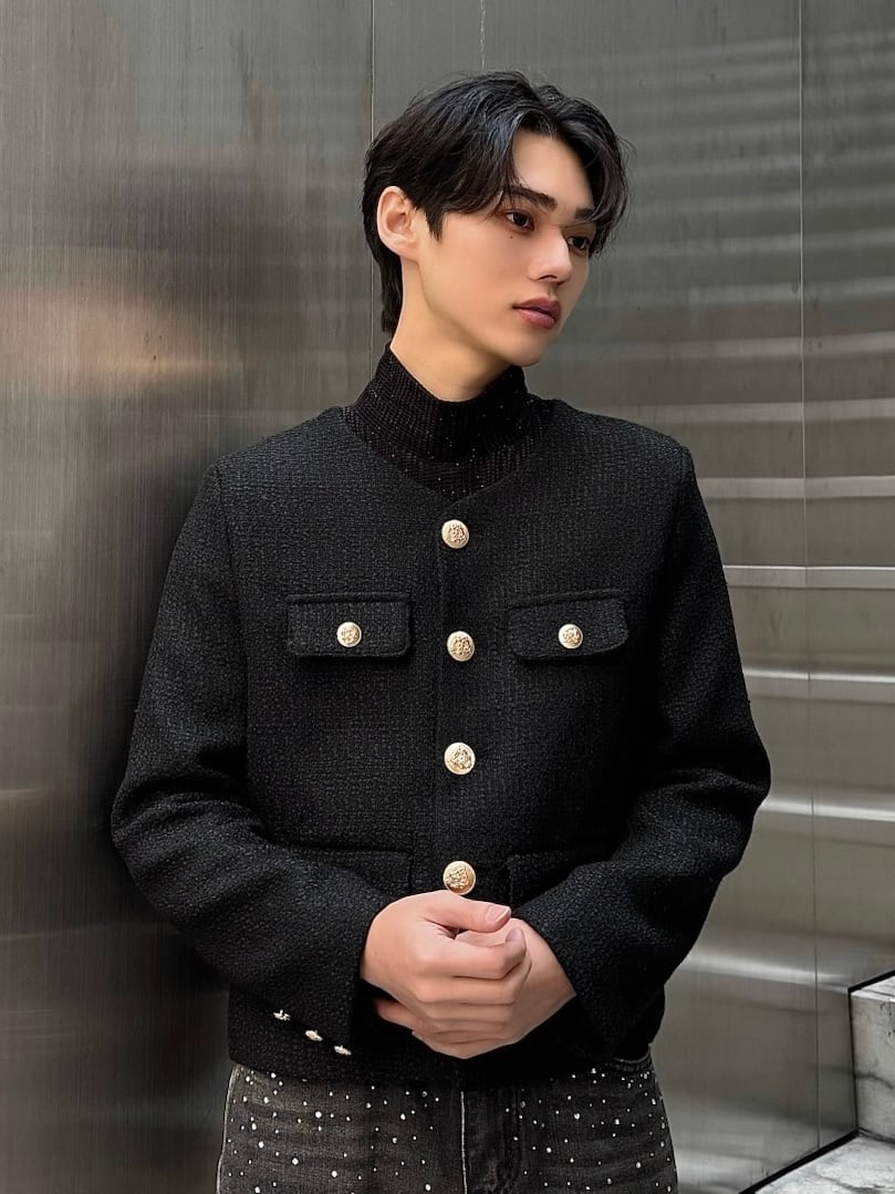 ALUDE SELECT】gold no color tweed jacket (2color ALUDE SELECT】gold no color tweed jacket (2color