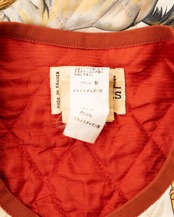 〈Hermès〉Laine 100％ Wool Collarless quited jacket