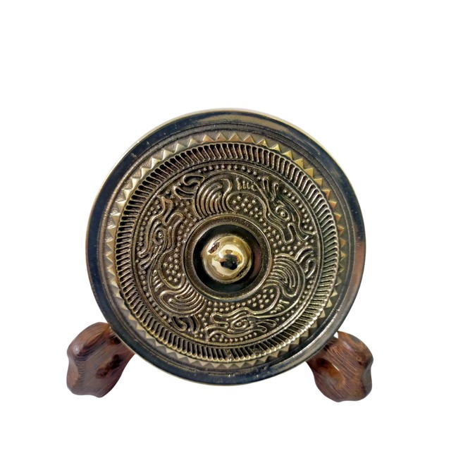 実用青銅鏡(小)C 高錫青銅製 卓上ミラー 手鏡 青銅器レプリカ 古代中国 三国志