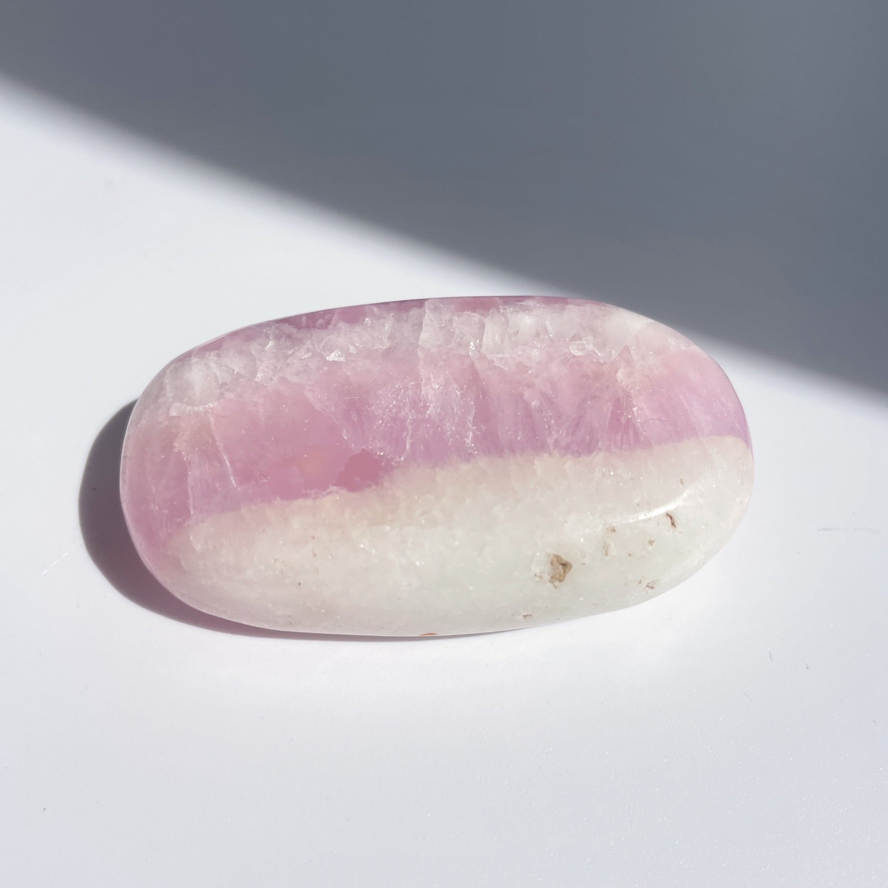 ピンクアラゴナイト パームストーン03◇Pink Aragonite Palm Stone