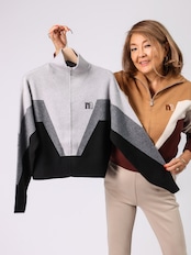 Mylanka(配色ジャガードニットブルゾン)