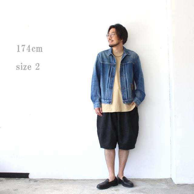 HARVESTY リネンイージーサーカスショーツ 40s-Linen Canvas Circus