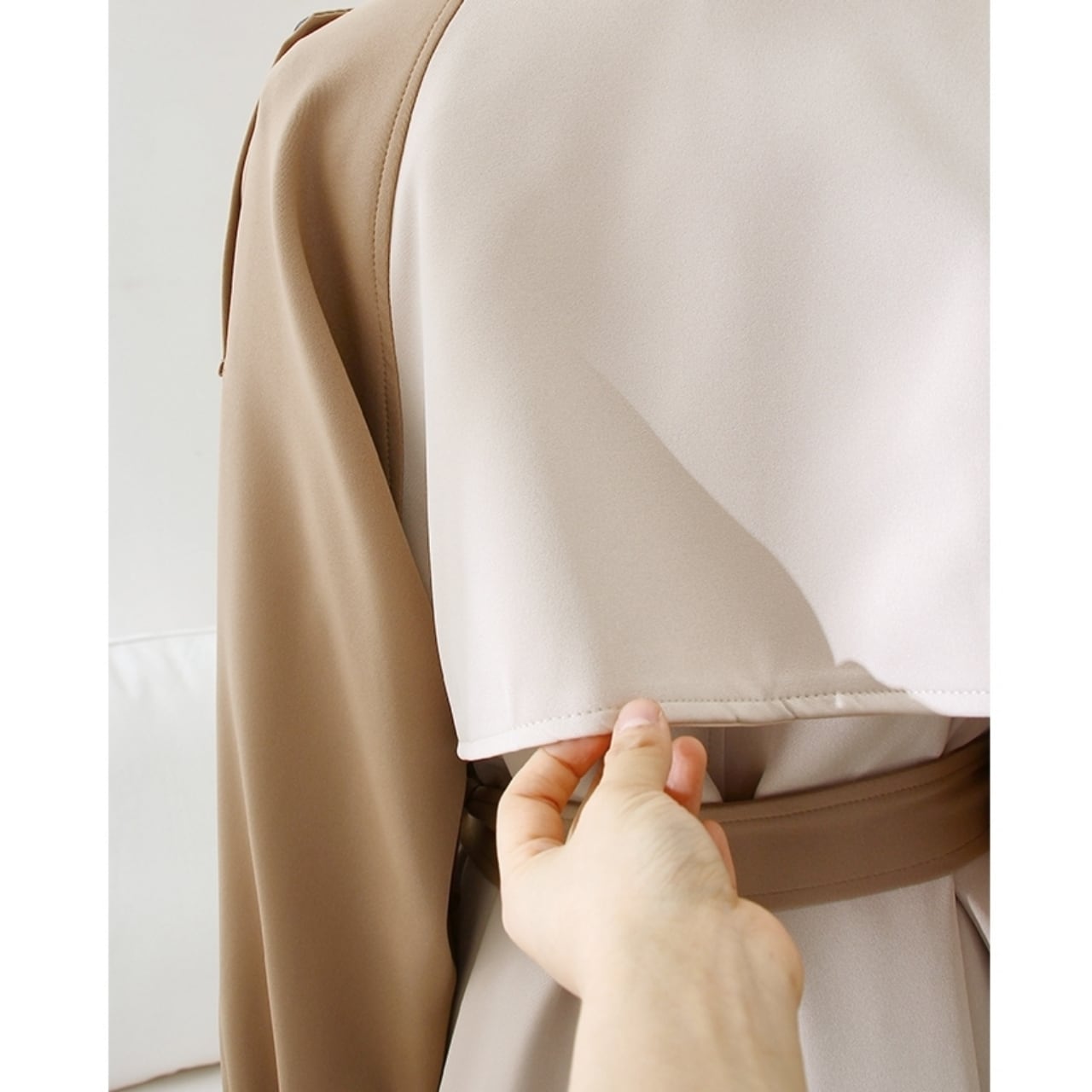 バイカラートレンチコート A623 | alliede