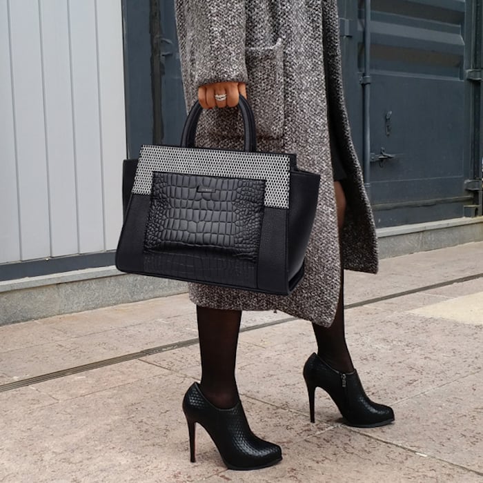 エンボス加工2wayハンドバッグ ショルダー G0356