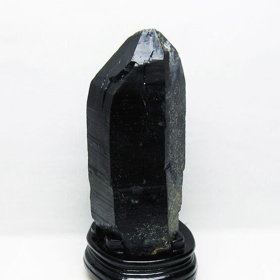 3.8Kg モリオン 原石 黒水晶 原石 山東省産 台座付属 一点物 191-524