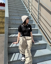 【X-girl】 RIB KNIT POLO【エックスガール】