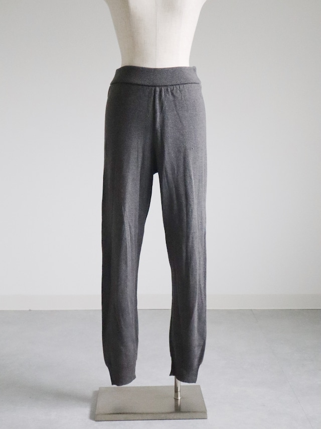 gray color easy knit pants