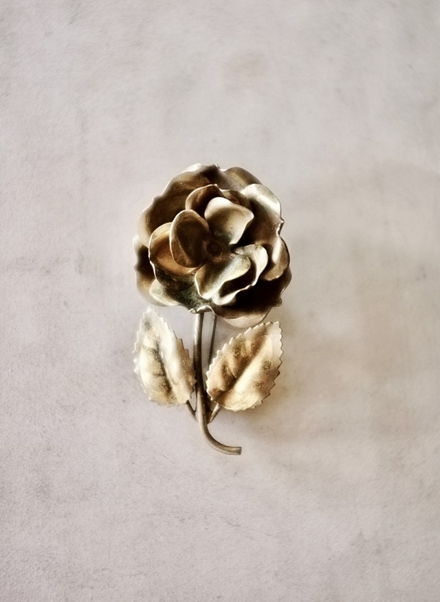 50s ドイツ 永遠の金の薔薇とブローチ ヴィンテージ