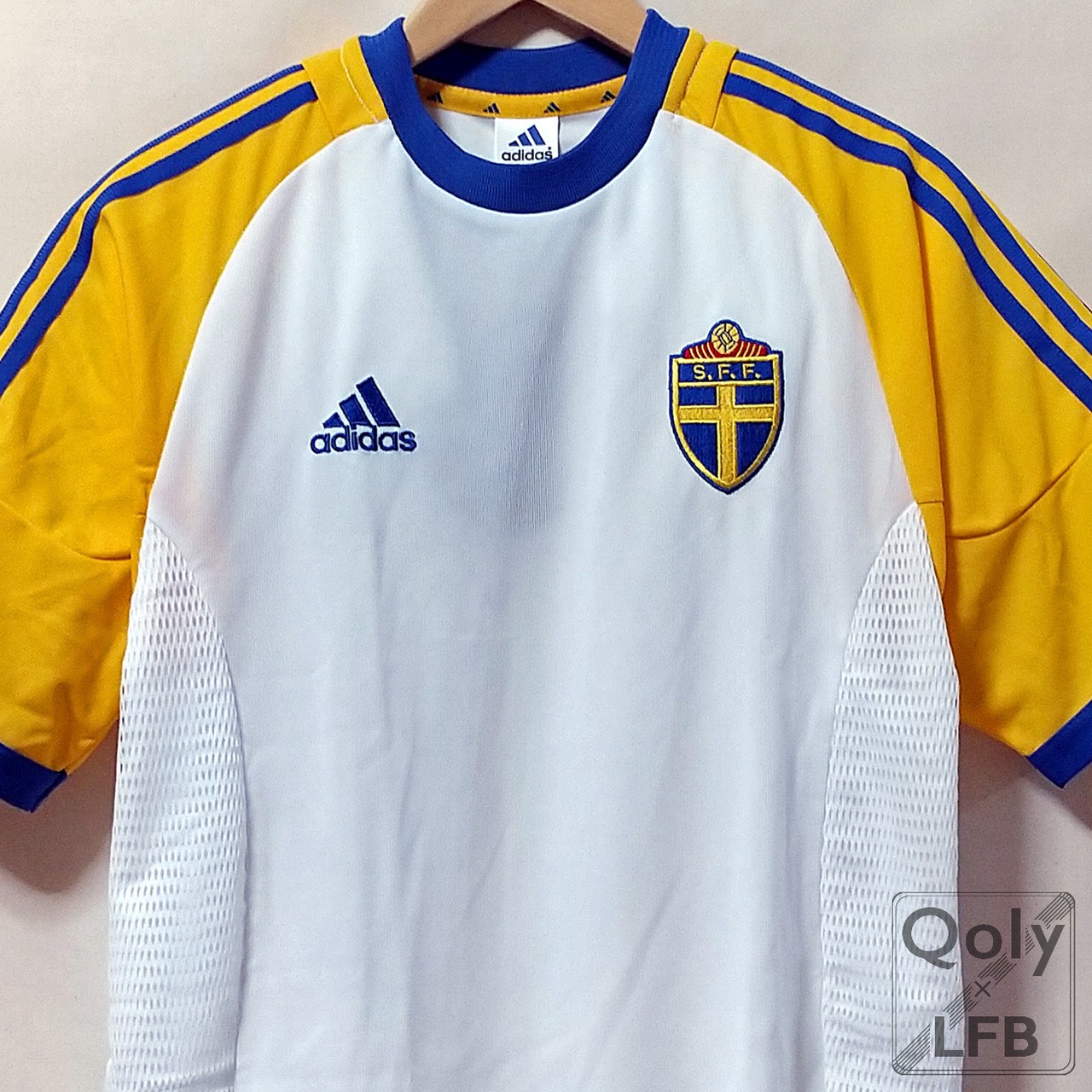 スウェーデン代表 2002 adidas アウェイ半袖 ユニフォーム（インポート 