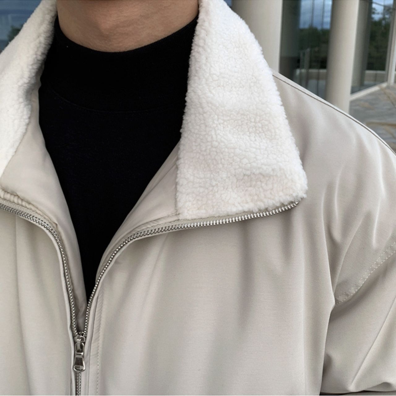 ダブルジップシンプルブルゾン　MT0080356