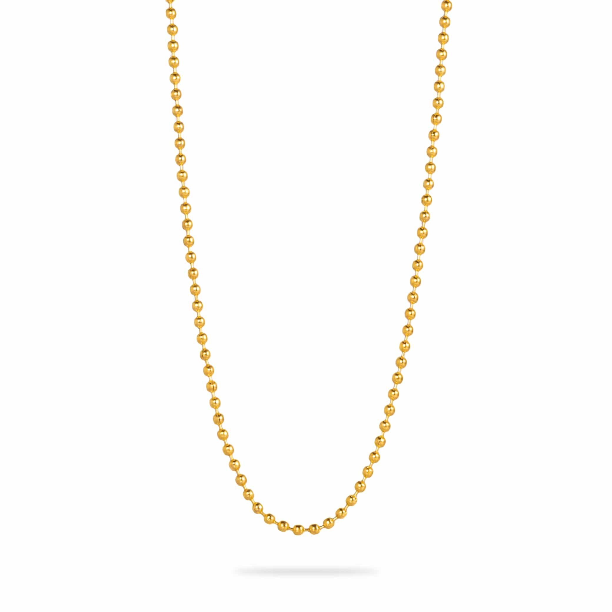 small ball chain necklace (gold) n49 garcia