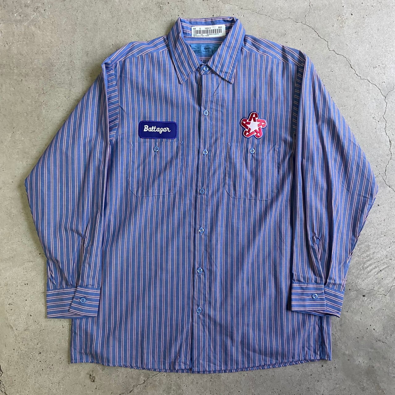【RED KAP】企業ロゴ刺繍 ワッペン ワークシャツ A-756