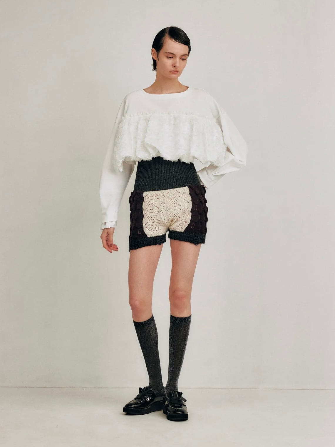 25AW】HOUGA ホウガ / alter pants / ニットショートパンツ | TRENT