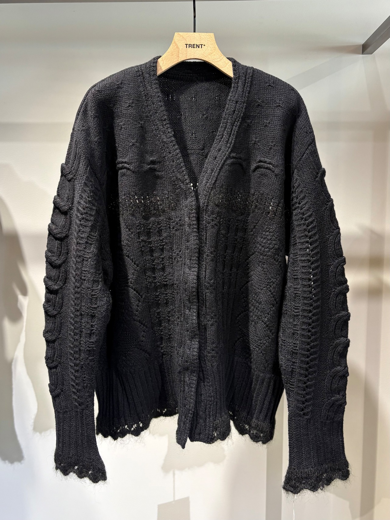 【26AW | WOMEN】Mame Kurogouchi マメ クロゴウチ / トップス / Wool Cable Knit Cardigan  MM26FW-KN094 - 8