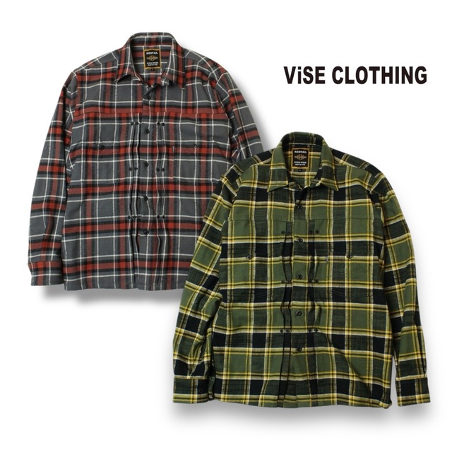 ViSE CLOTHiNG【バイスクロージング】25_CROSS Check L/S Shirt