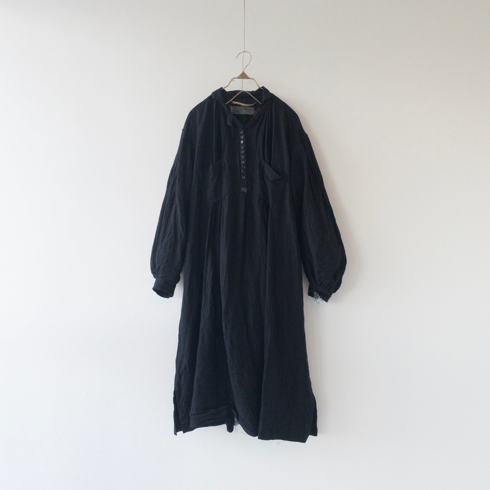 フランスアンティーク ワークシャツ シャツワンピ リネン 羊飼い