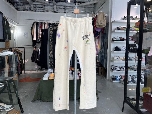 GALLERY DEPT GD PAINTED FLARE SWEATPANT WHITE MEDIUM 11043