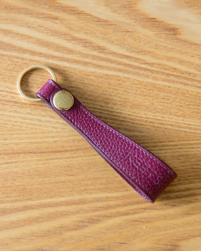 【展示品SALE! 30%OFF】レザーループキーホルダー Lサイズ ボルドー