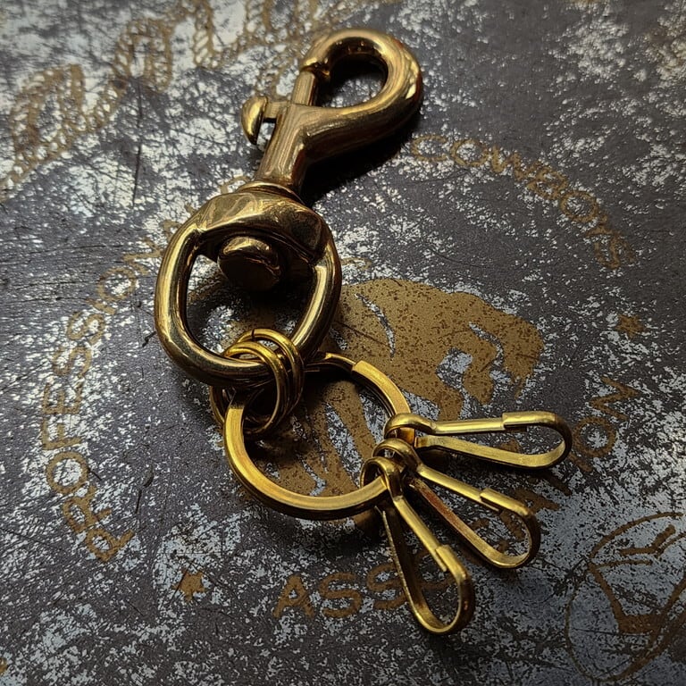 希少品　RUDEGALLERY BLACKREBEL キーホルダー　真鍮　ブラス 真鍮 ブラス キーホルダー キーリング アメカジ / BRASS key holder
