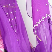 社交ダンス 衣装 スタンダードドレス ワンピース ドレス スタンダード デモ 競技 フロート レース フリル 花柄 パーティ 発表会 紫 forever フォーエバー パープル系 スタイル おしゃれ フォーマル スカート ふんわり パープル ダンス イベント 可愛い 上品 競技用 ドレッシー