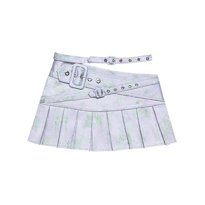 CFIERCE] Lace Multi-Structure Pleated Skirt | BYORI 