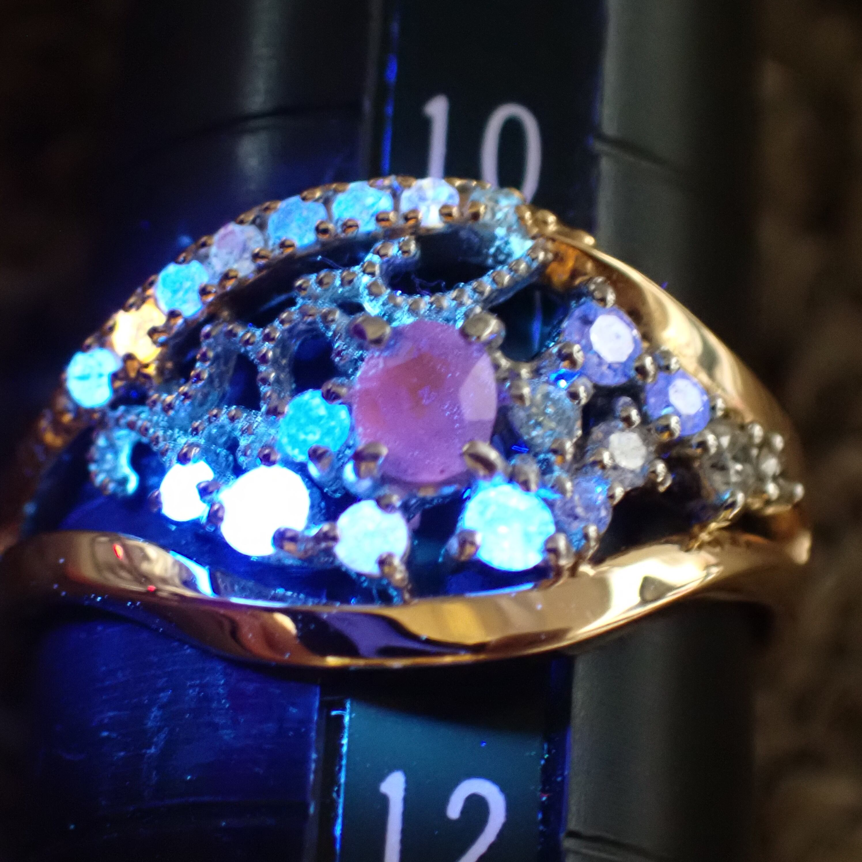 サンプルリングSALE】アウイナイト0.11ct K18PG×Pt900 11号 | 宝石 