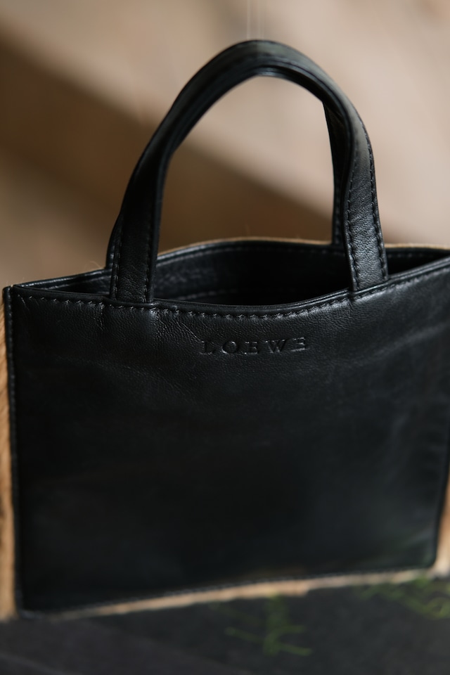 IORI/"LOEWE" 2face mini hand bag/leather × haircalf