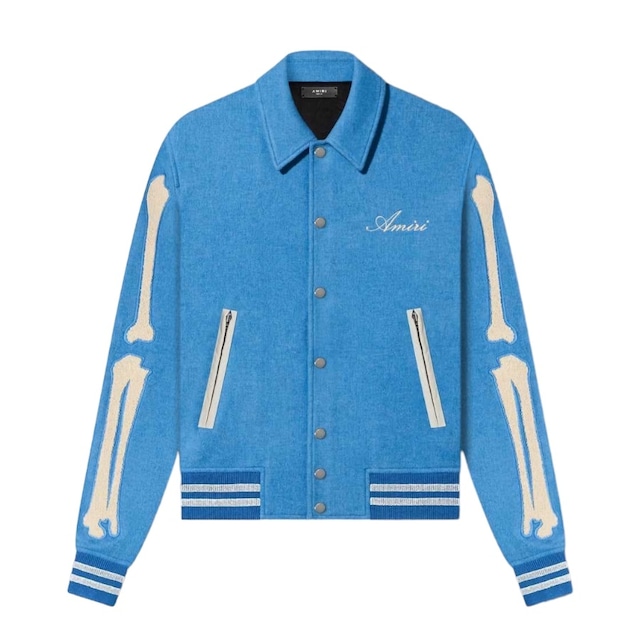 【AMIRI】BONES VARSITY JACKET(BLUE)