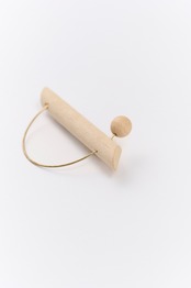Aarikka golden semicircle brooch
