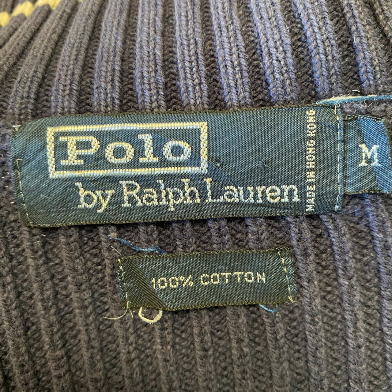 90年代 ポロバイラルフローレン ハーフジップ コットン ニットセーター 