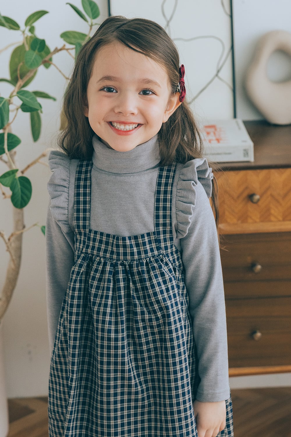 タートルネックトップス<Gray>