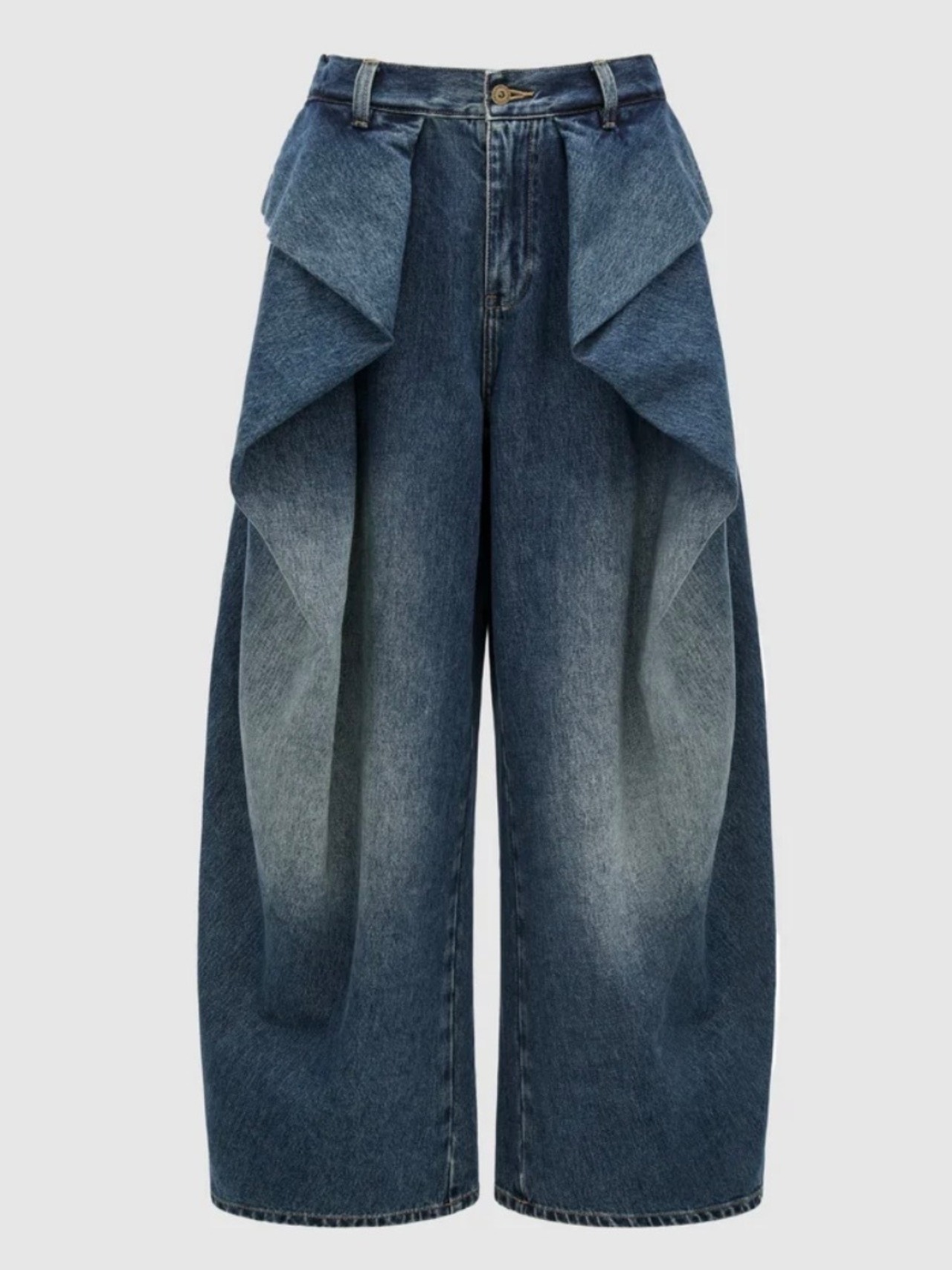 【26AW | WOMEN】Feng Chen Wang フェンチェンワン / デニム / draped oversized jeans　FUFZ2TR08 - 5