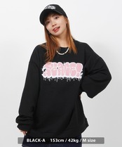 \SALE/◆グラフィティ アップリケ刺繍 ビッグトレーナー◆sb-g1340322n