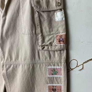 vintage KARL HELMUT patch design military cargo pants