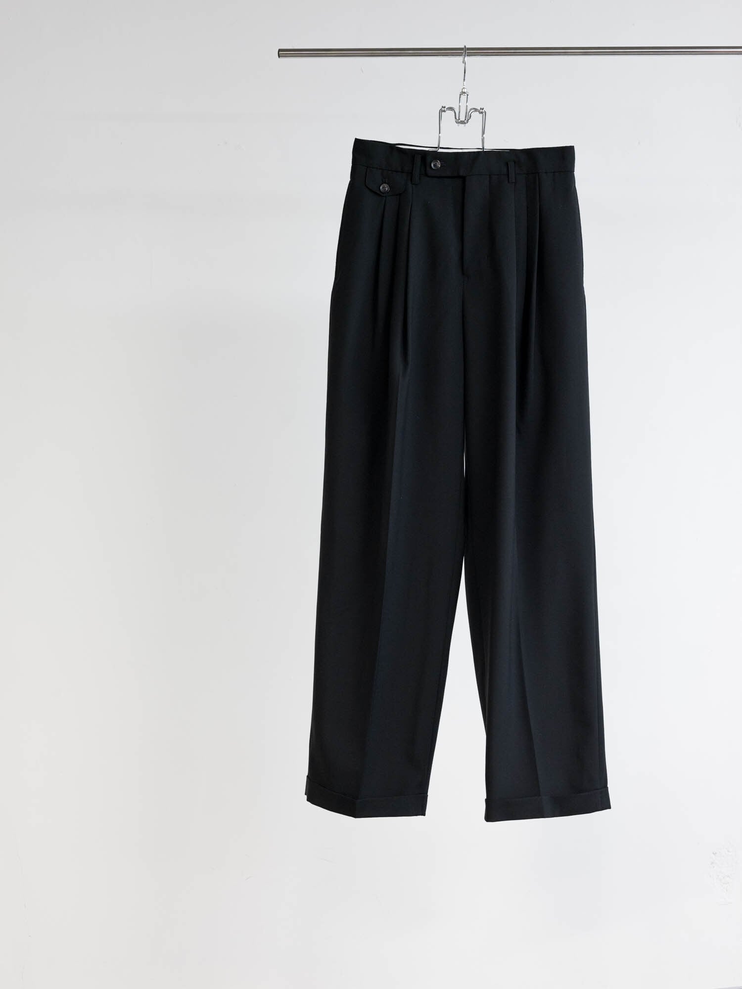 25SS】SOSHIOTSUKI 3TUCK WIDE TROUSERS (BLACK) S25SS11PT-W