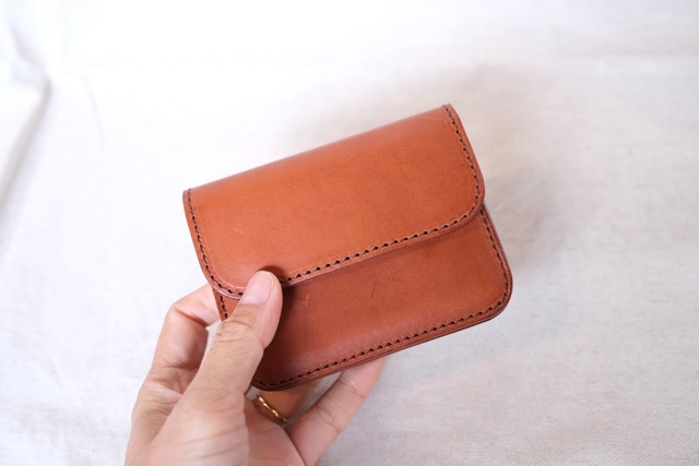 《即納》middle wallet【brown】