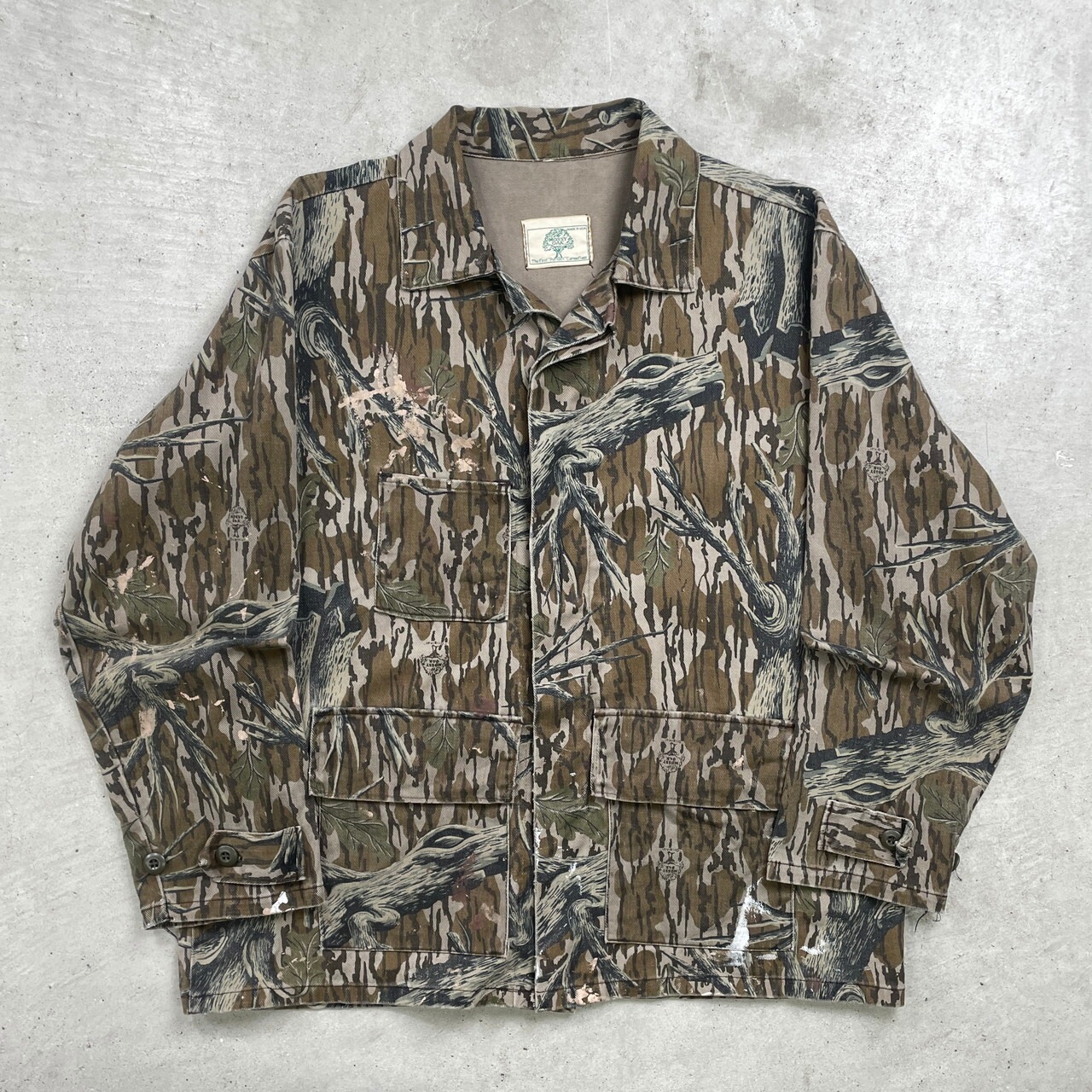 90年代 USA製 MOSSY OAK リアルツリー カモ 迷彩 コンバットジャケット 