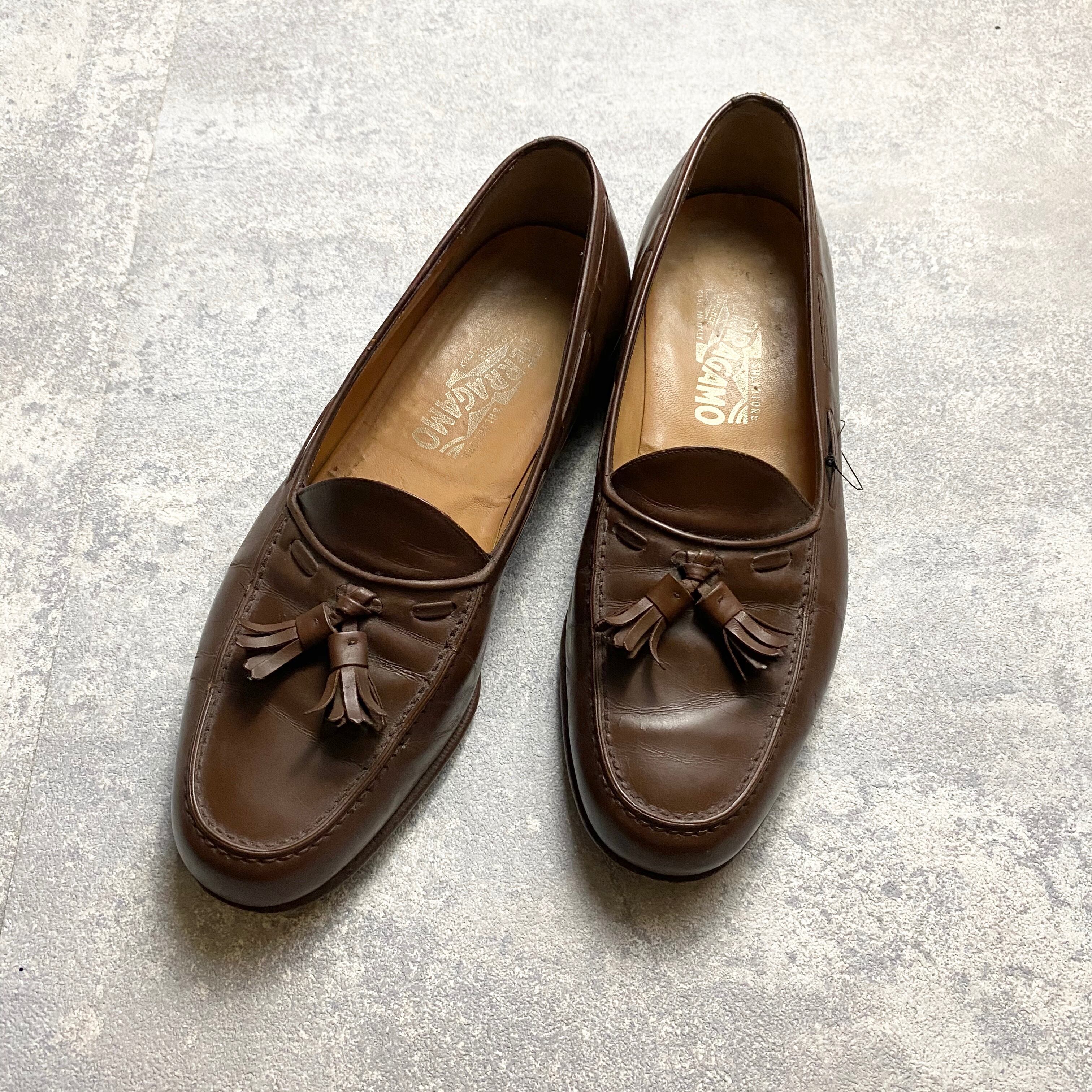Salvatore Ferragamo 黒 タッセルローファー 末永く