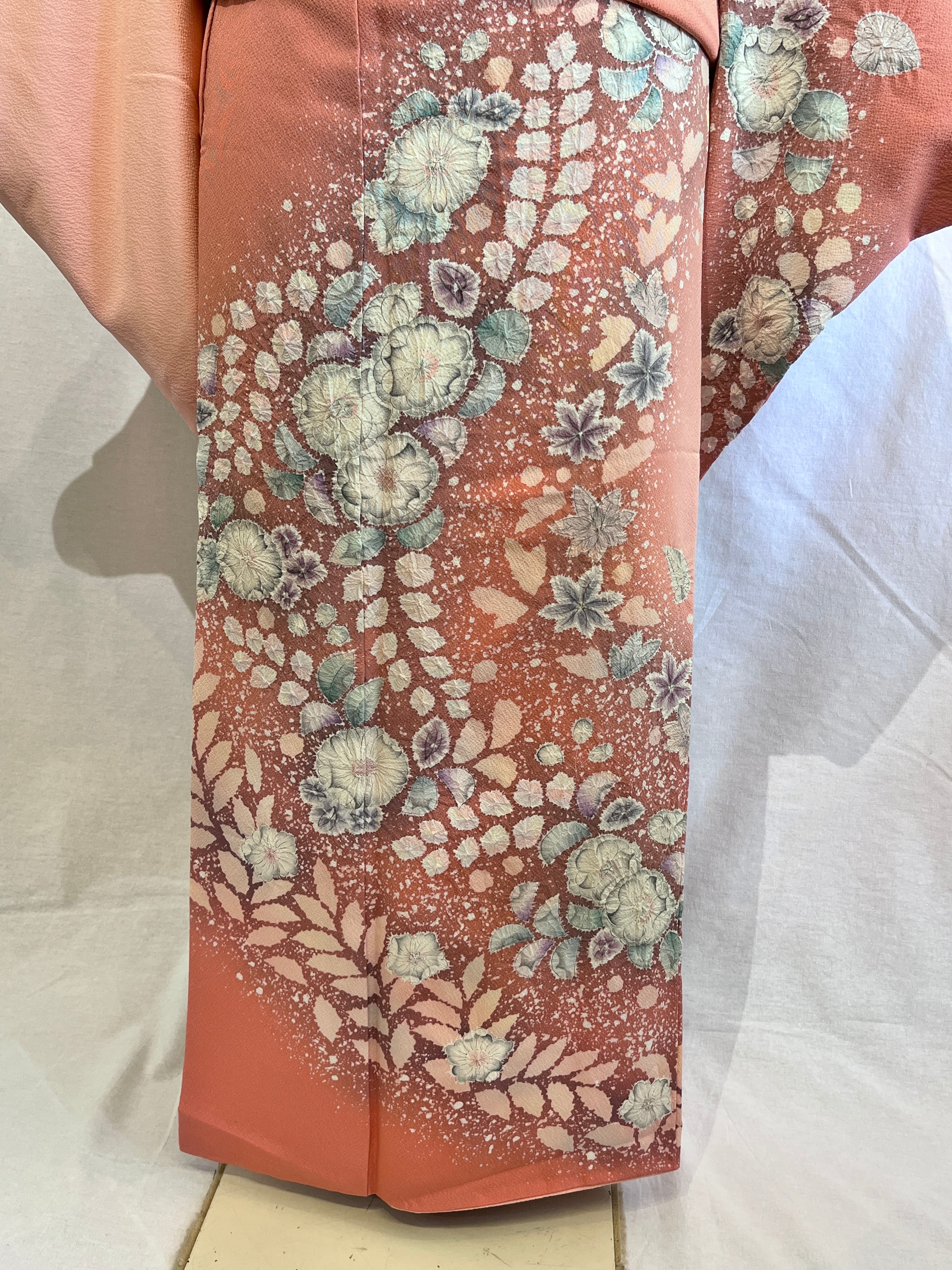 2242 辻が花 訪問着 袷単品 Houmongi (lined kimono) | リサイクル着物