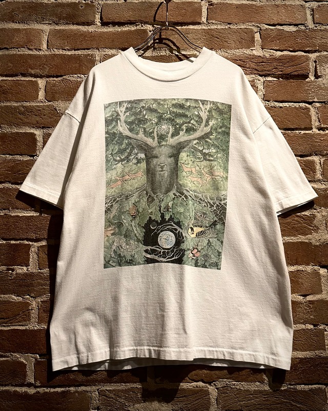 【Caka act3】90’s Art Print Design Vintage T-Shirt