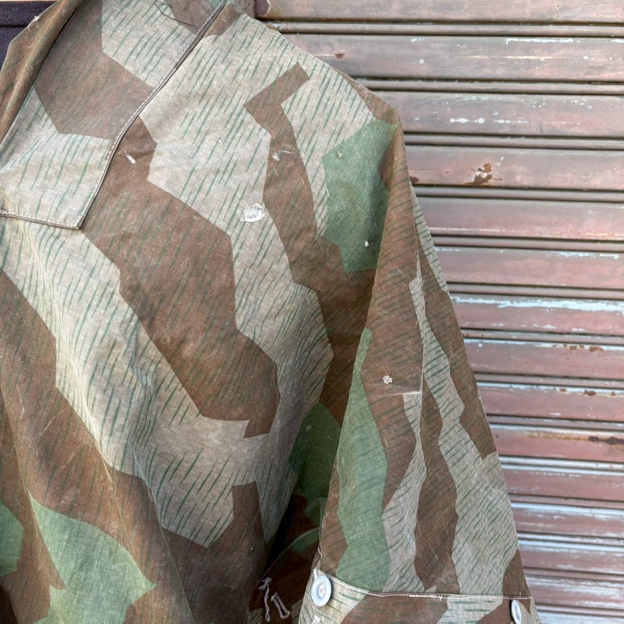 貴重 40s German Army ドイツ軍 実物 M-31 Splinter Camo Zeltbahn WW2