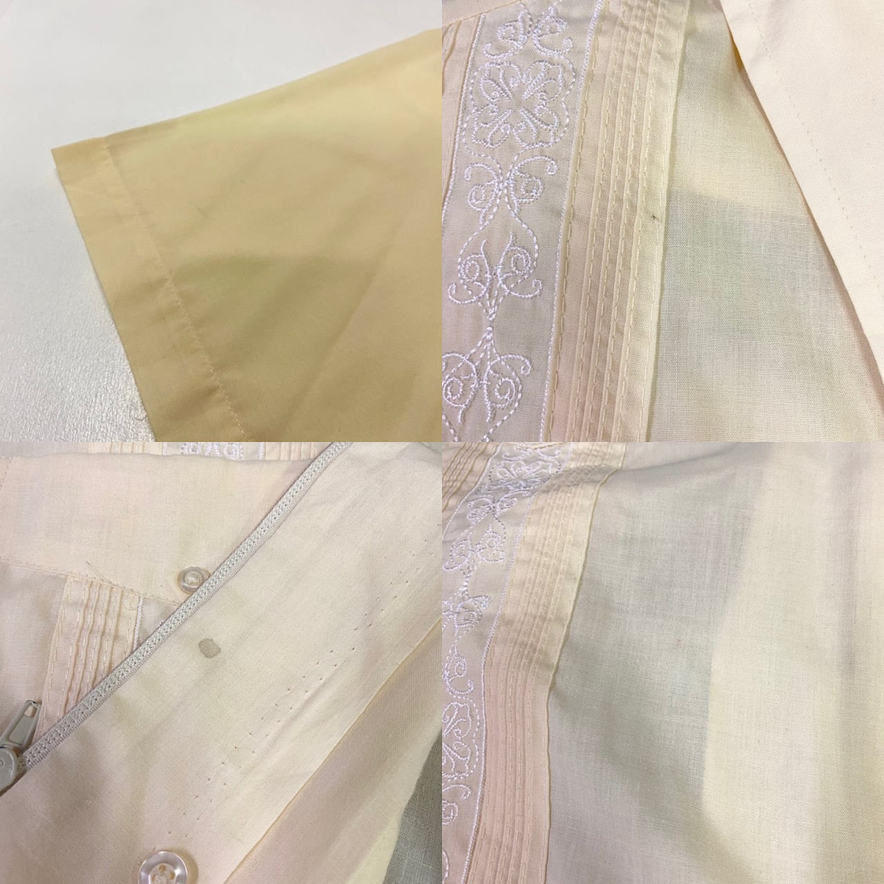 ビッグサイズ HABAND GUAYABERA フルジップ 半袖 キューバシャツ
