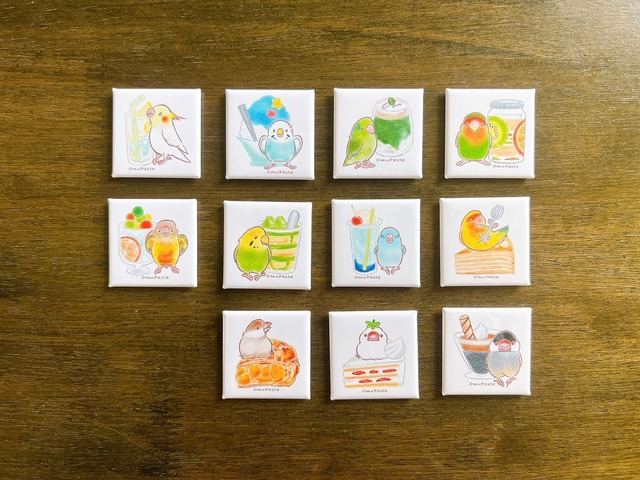 マグネット： birds and desserts