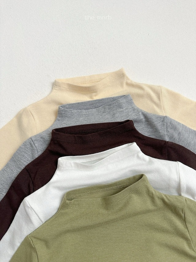 《予約》送料無料【minirobe】Blossom Half Turtleneck Tee