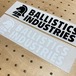 BALLISTICS　CUTTING STICKER 01　カッティングステッカー　マットホワイト、マットブラック各1枚の2枚セット