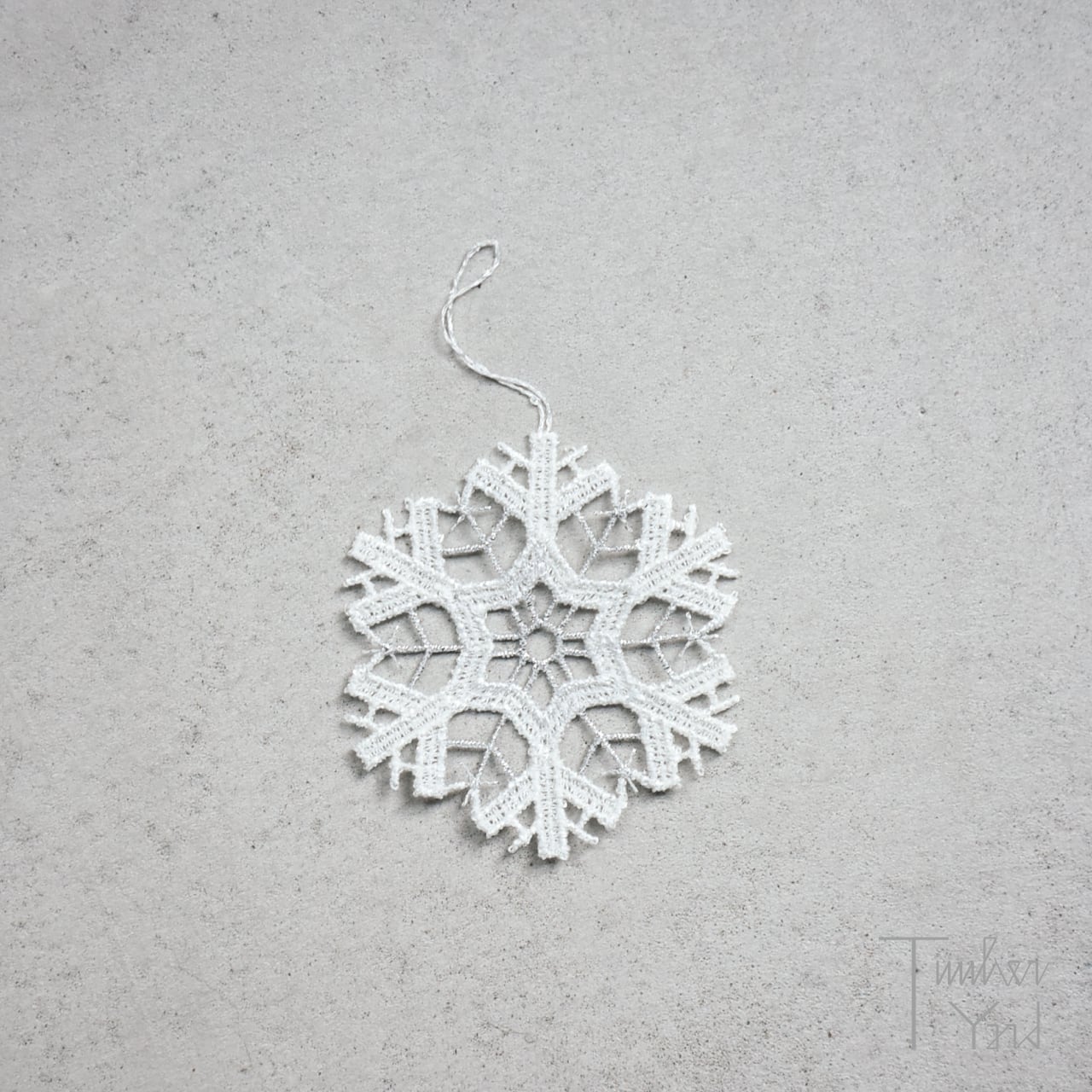 オーナメントレース スノークリスタル 6枚セット / シルバー