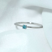 パライバトルマリン ブラジル産 リング 0.06ct pt900 Paraiba Tourmaline
