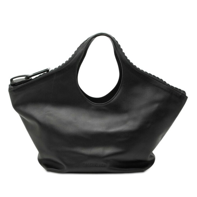 バレンシアガ メガジップ ハンドバッグ 656078 ブラック レザー レディース BALENCIAGA 【中古】