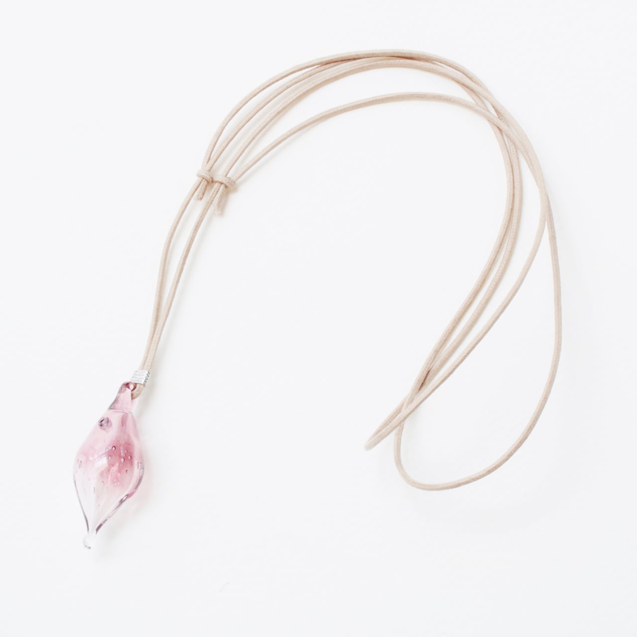 硝子のアロマペンダント <Pink Amethyst (ピンク & 透明)> | Hamagon