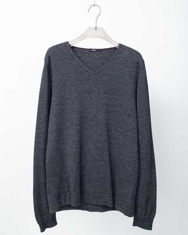 "Zegna" high gauge cashmere mixed knit & sew